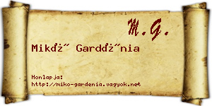 Mikó Gardénia névjegykártya